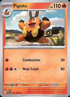 Pignite 012/086 Common – White Flare Pokémon card