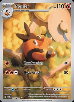 Pignite 097/086 Illustration Rare – White Flare Pokémon card