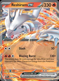 Reshiram ex 020/086 Double Rare – White Flare Pokémon card