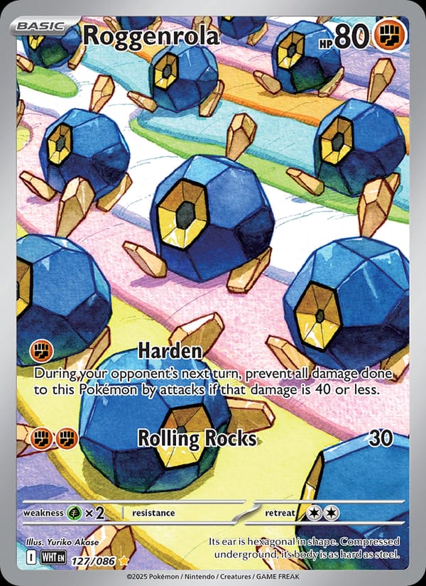 Roggenrola 127/086 White Flare Pokémon card