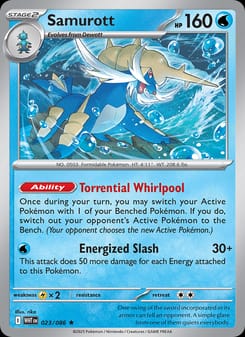 Samurott 023/086 Rare – White Flare Pokémon card