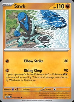 Sawk 049/086 Uncommon – White Flare Pokémon card