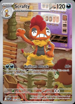Scrafty 139/086 Illustration Rare – White Flare Pokémon card