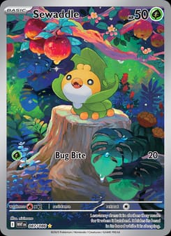 Sewaddle 087/086 Illustration Rare – White Flare Pokémon card