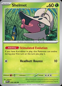 Shelmet 008/086 Common – White Flare Pokémon card
