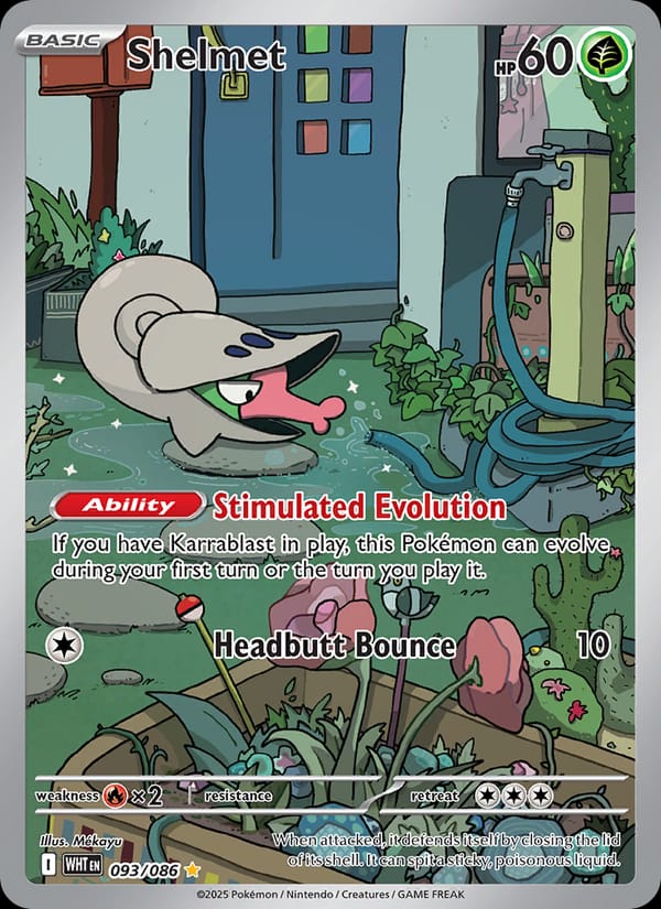 Shelmet 093/086 White Flare Pokémon card