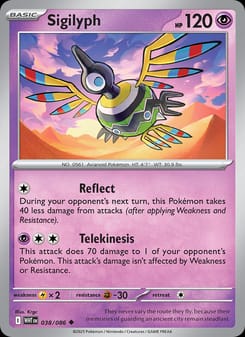 Sigilyph 038/086 Uncommon – White Flare Pokémon card