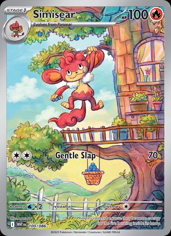 Simisear 100/086 White Flare Pokémon card