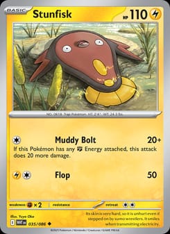 Stunfisk 035/086 Uncommon – White Flare Pokémon card