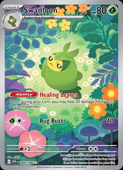 Swadloon 088/086 Illustration Rare – White Flare Pokémon card