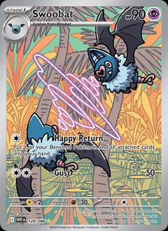 Swoobat 120/086 Illustration Rare – White Flare Pokémon card