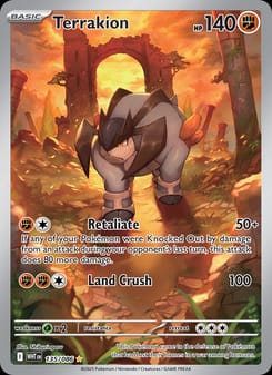 Terrakion 135/086 Illustration Rare – White Flare Pokémon card
