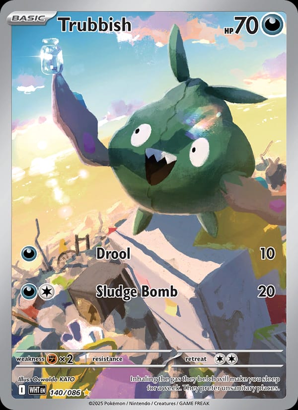 Trubbish 140/086 White Flare Pokémon card