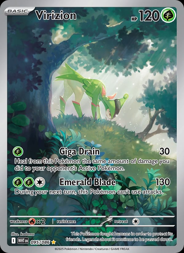 Virizion 095/086 White Flare Pokémon card