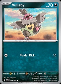 Vullaby 063/086 Common – White Flare Pokémon card