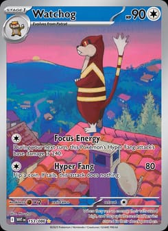Watchog 153/086 Illustration Rare – White Flare Pokémon card