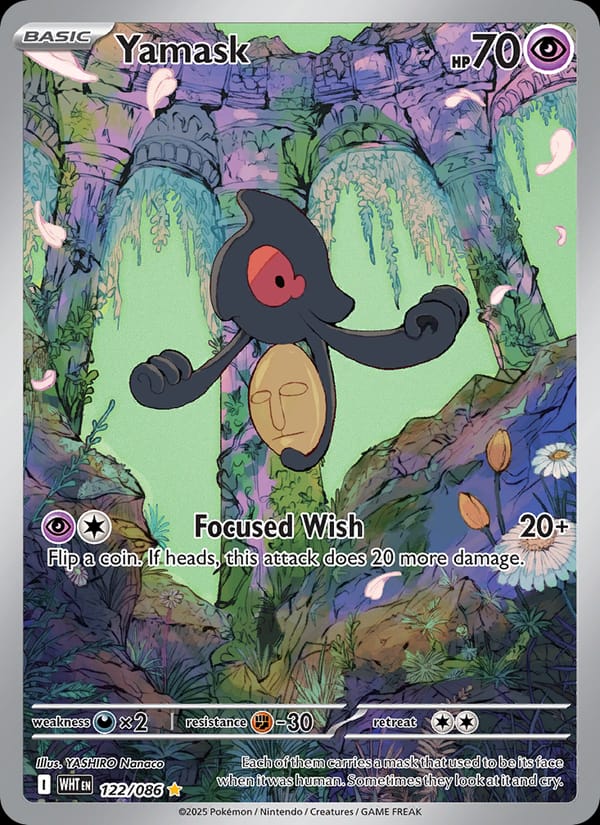 Yamask 122/086 White Flare Pokémon card
