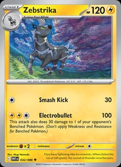 Zebstrika 032/086 Uncommon – White Flare Pokémon card
