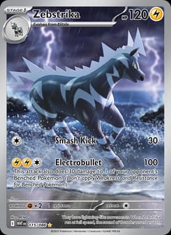 Zebstrika 115/086 Illustration Rare – White Flare Pokémon card