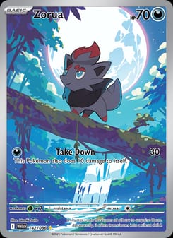 Zorua 142/086 Illustration Rare – White Flare Pokémon card