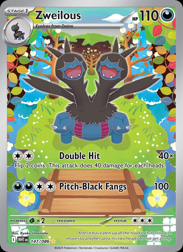 Zweilous 147/086 White Flare Pokémon card